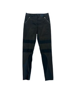 Nicole Miller black satin high waisted equestrian riding pants Sz 8